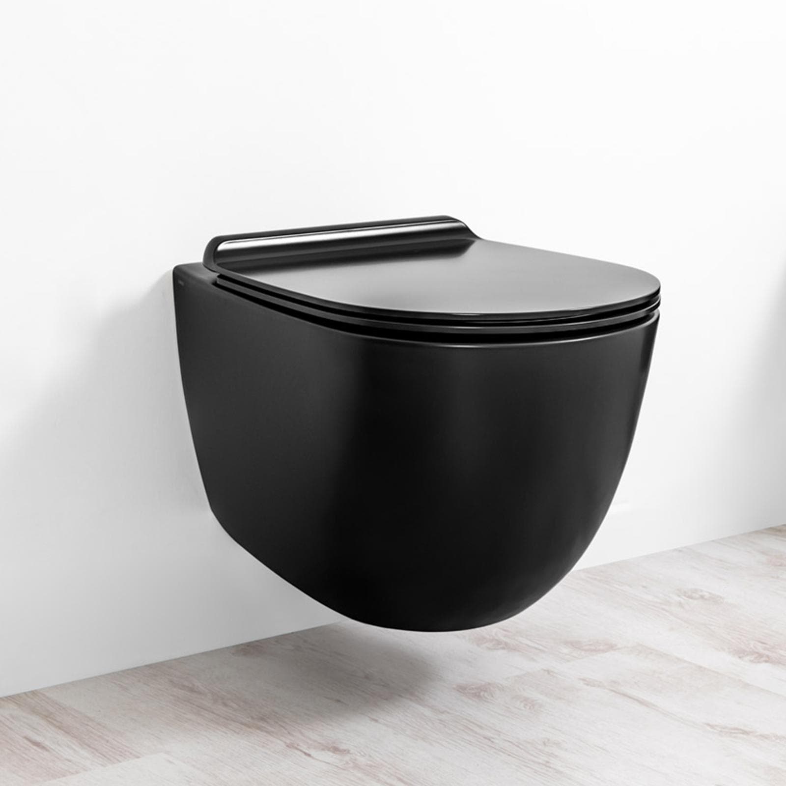 Vaso sospeso colorato sedile 56 cm color nero opaco - Vignoni di Simas