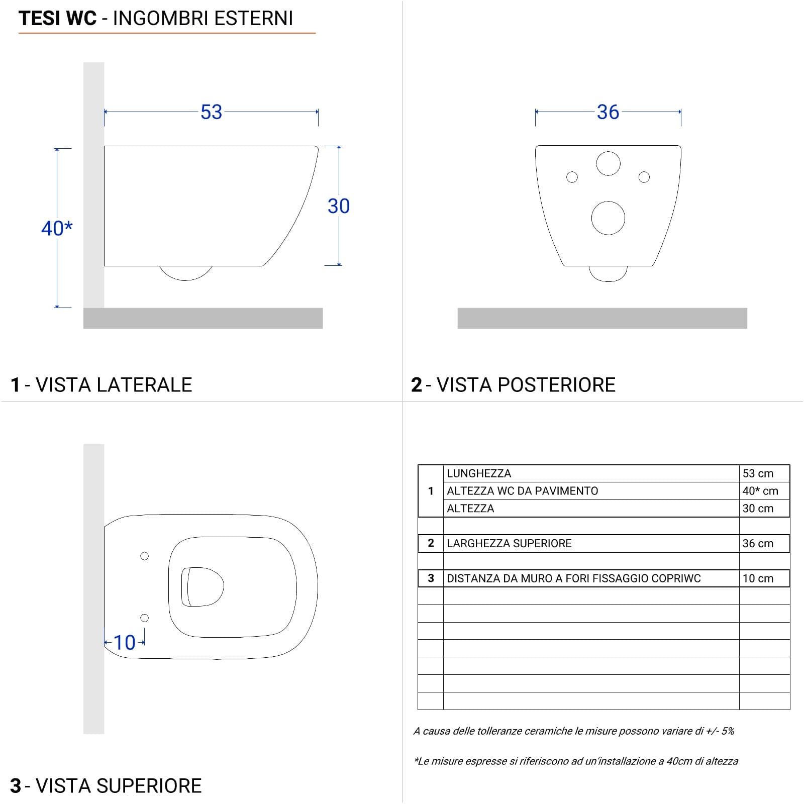 Vaso sospeso completo di sedile - Tesi di Ideal Standard
