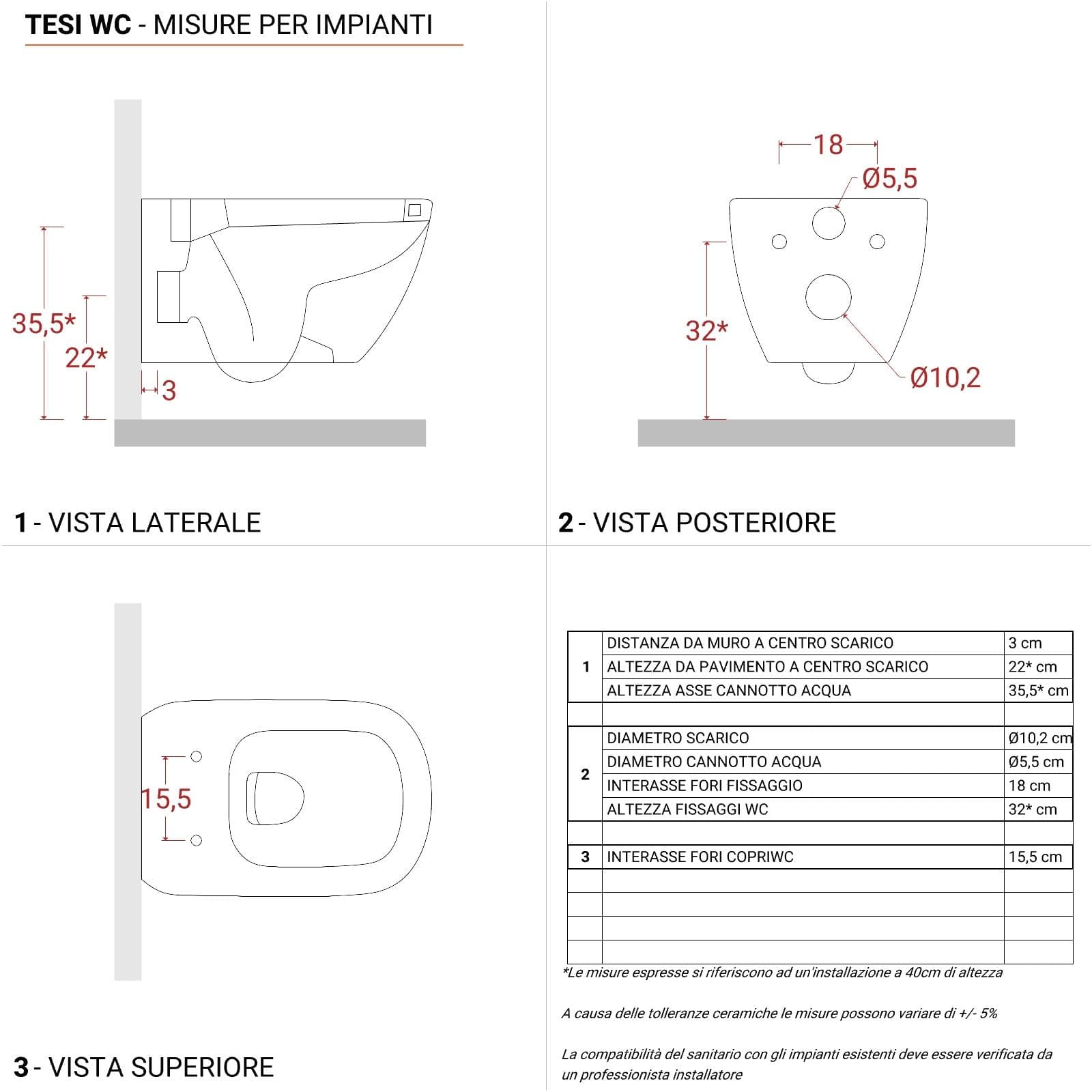 Vaso sospeso completo di sedile - Tesi di Ideal Standard