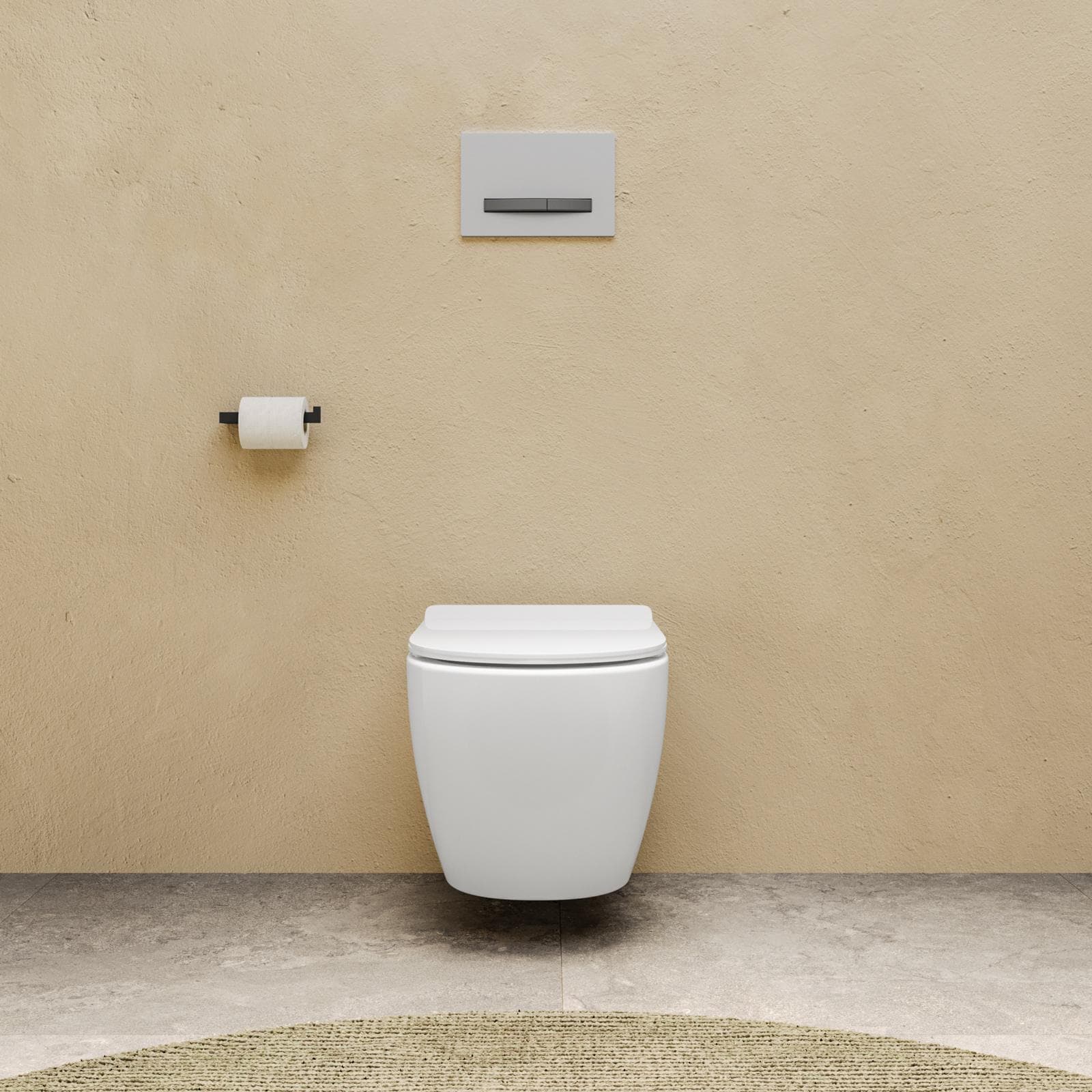 Vaso sospeso in ceramica rimless con copriwc slim softclose - City