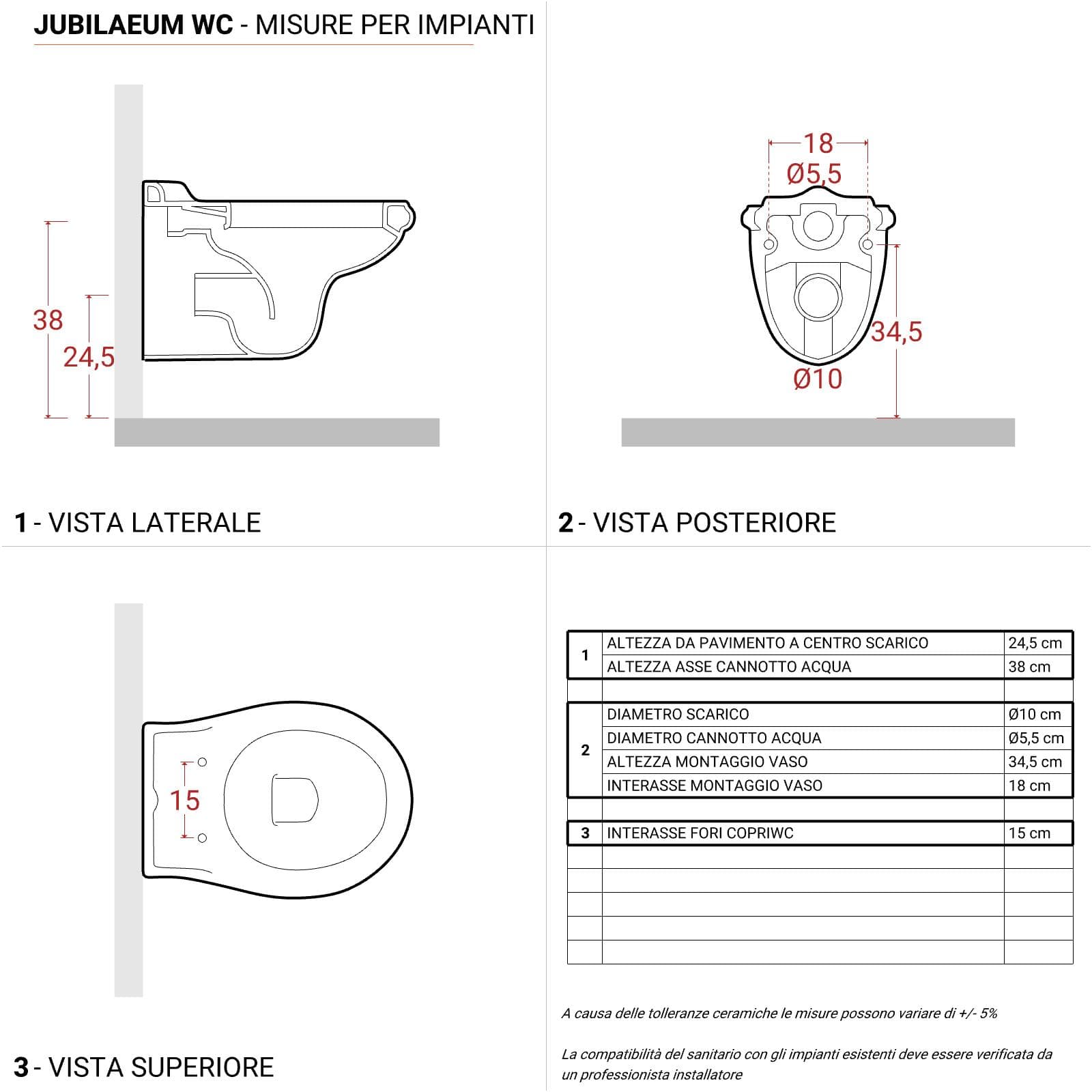 Vaso sospeso in ceramica serie Victorian Style Azzurra con coprivaso bianco