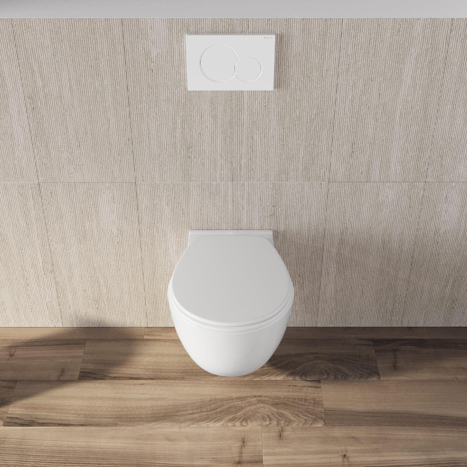 Vaso sospeso in ceramica vaso + sedile soft close