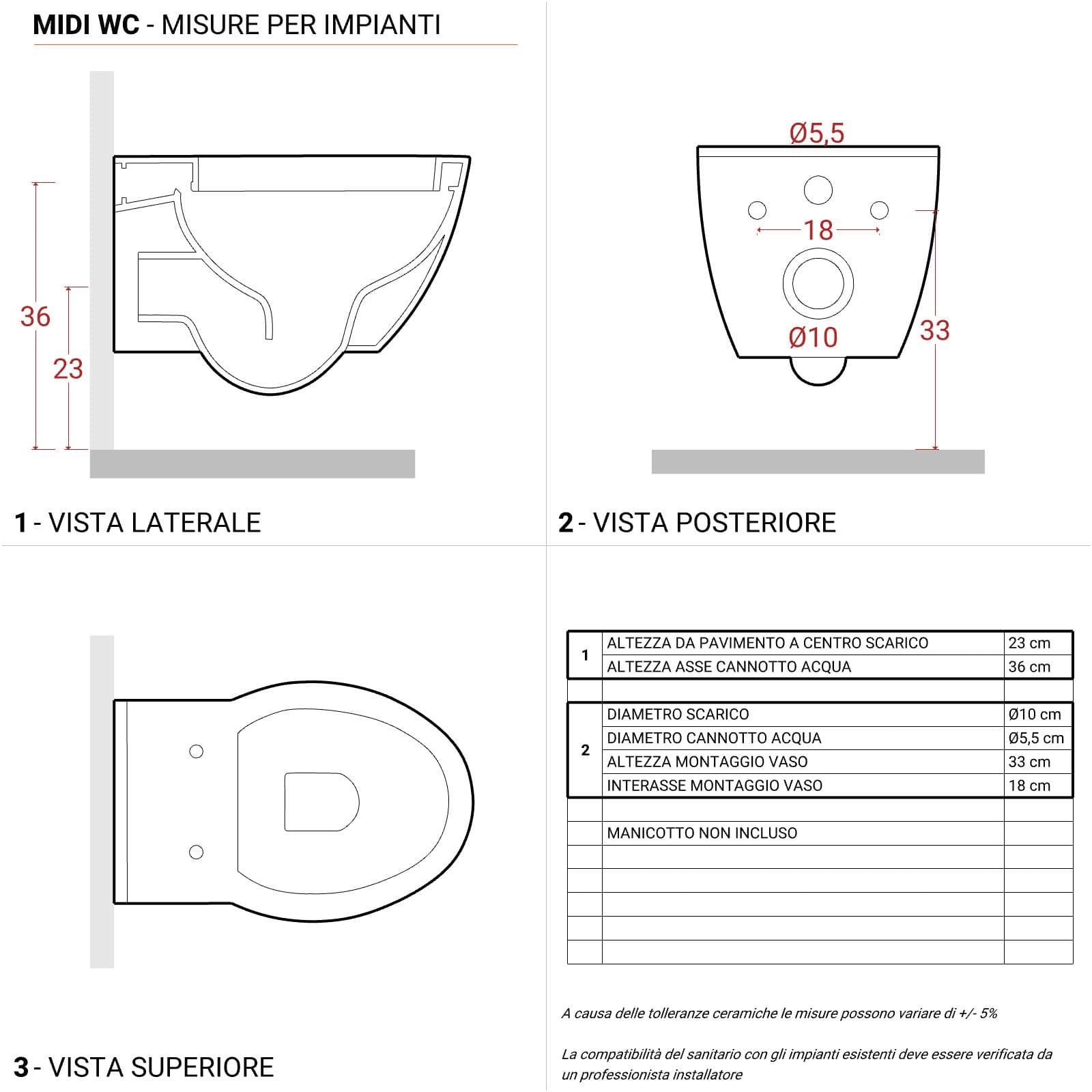 Vaso sospeso in ceramica vaso + sedile soft close
