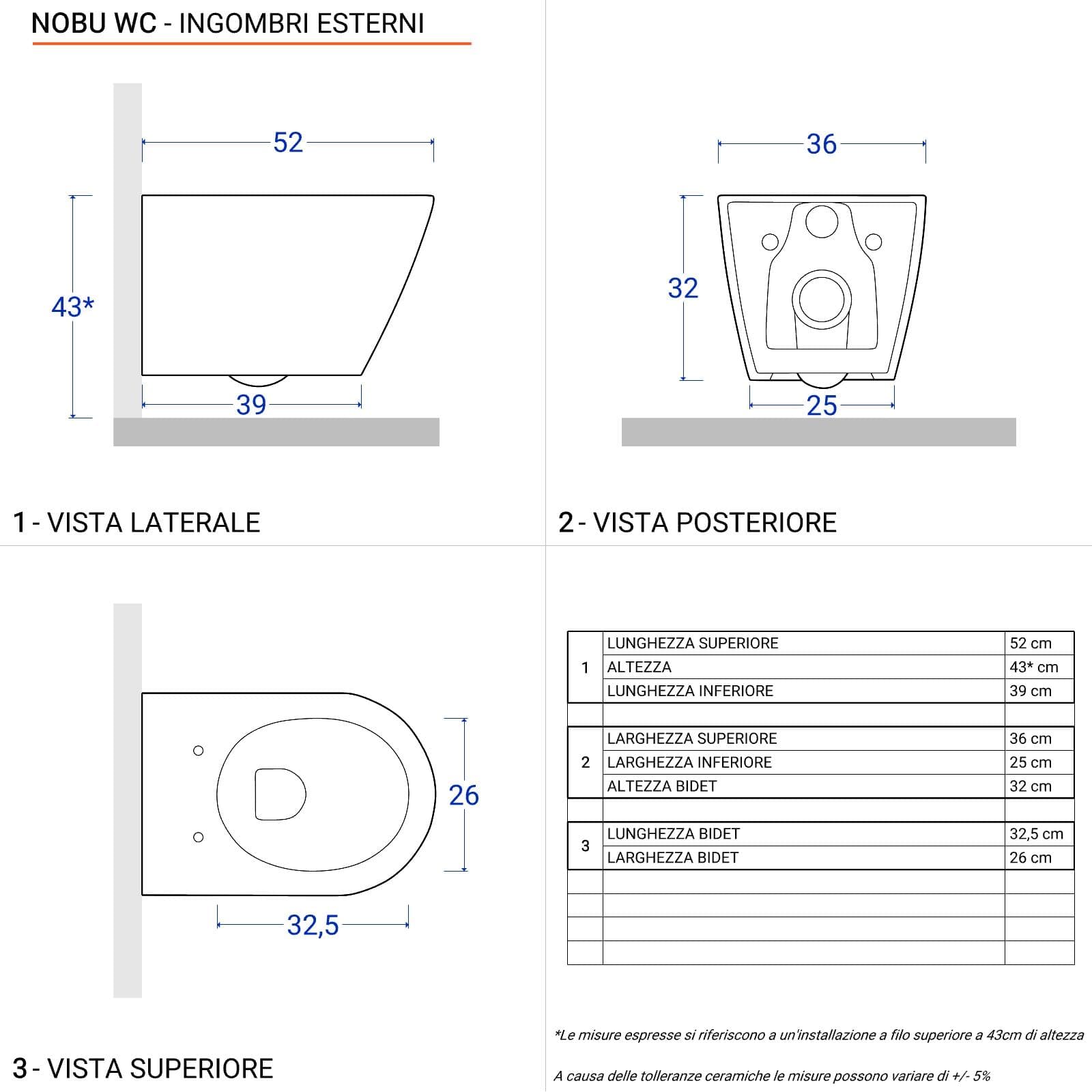 Vaso sospeso rimless bianco opaco con sedile ultraslim softclose - Nobu