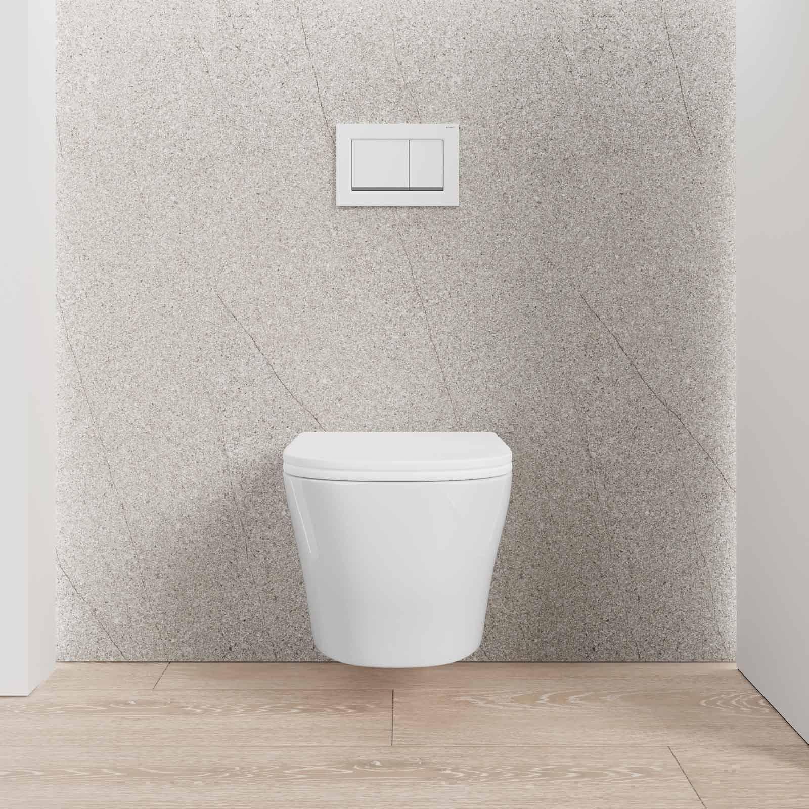 Vaso sospeso sedile SoftClose bianco lucido - Clessidra