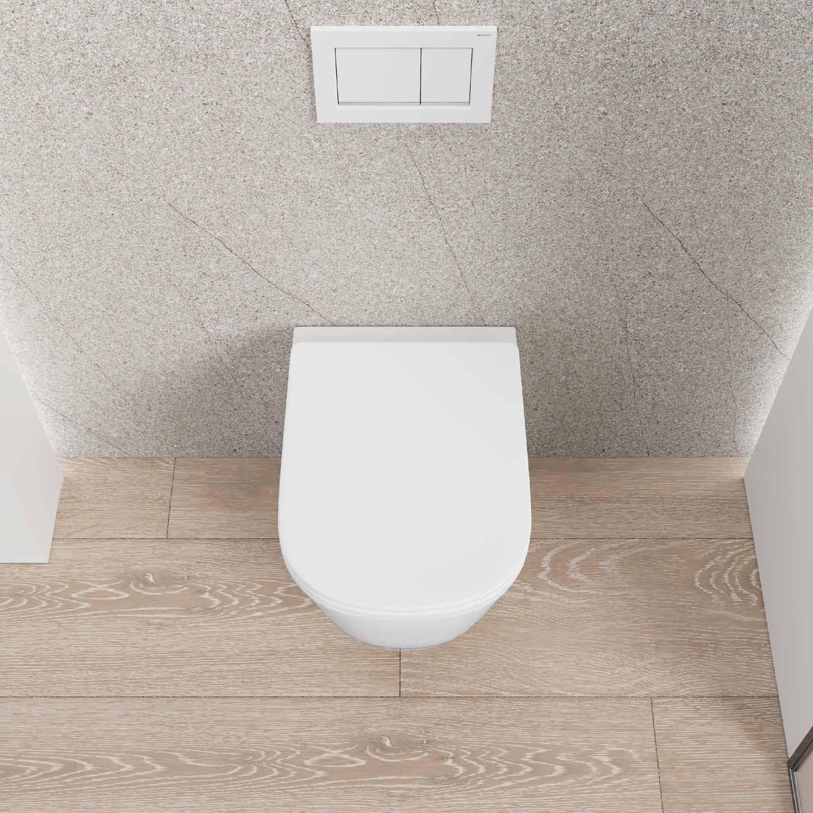 Vaso sospeso sedile SoftClose bianco lucido - Clessidra
