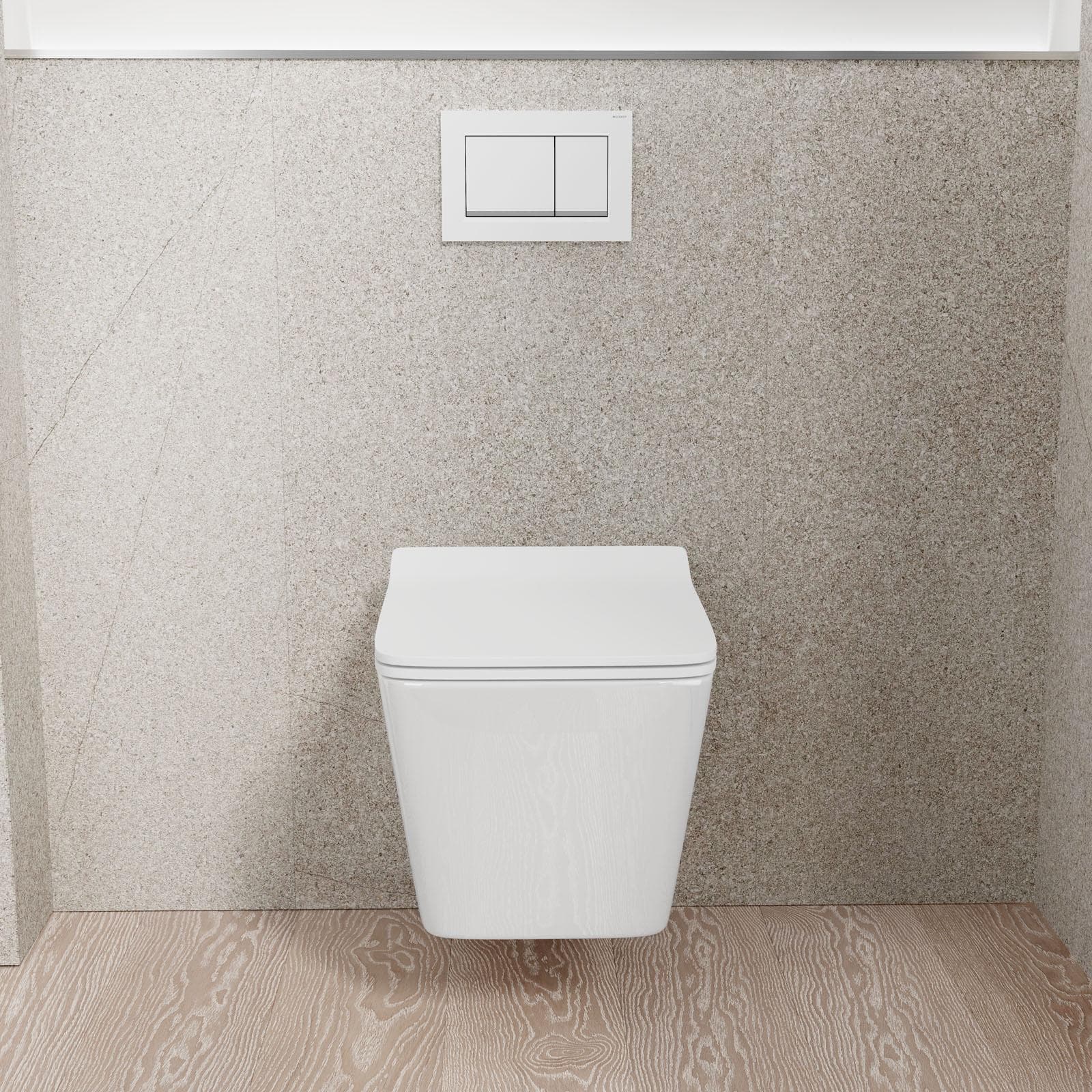 Vaso sospeso rimless sedile SoftCLose bianco lucido - Teo
