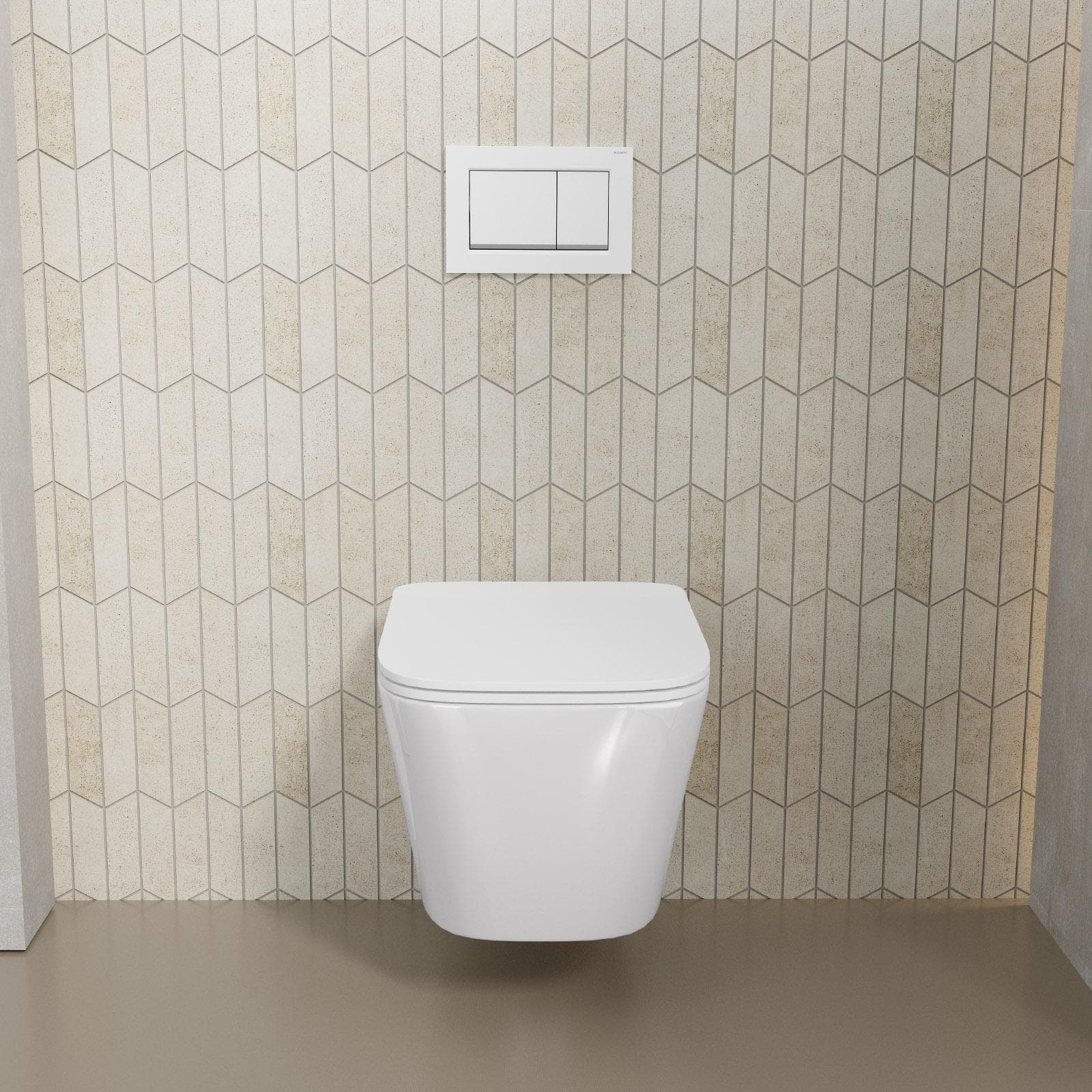 Vaso sospeso rimless sedile SoftClose ceramica bianco lucido - Turtle
