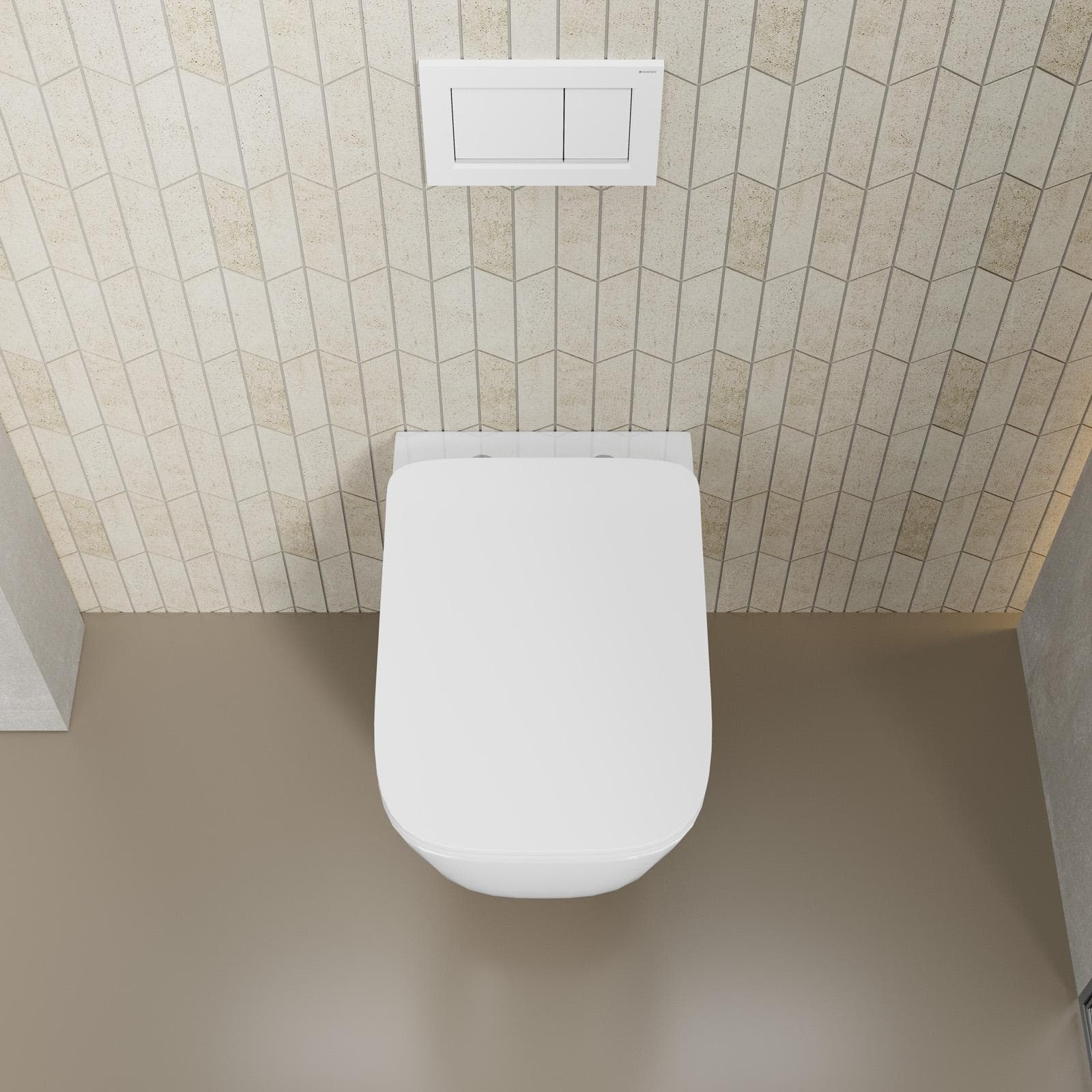 Vaso sospeso rimless sedile SoftClose ceramica bianco lucido - Turtle