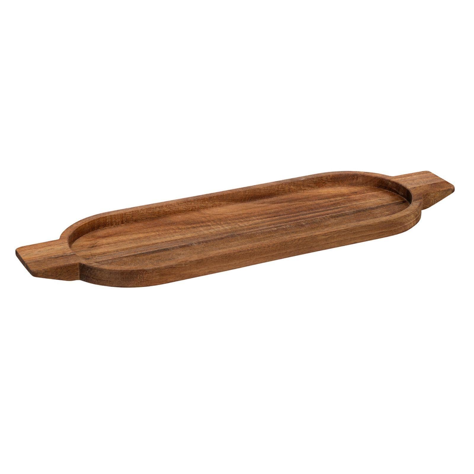 Vassoio 48x15 cm in legno di acacia naturale