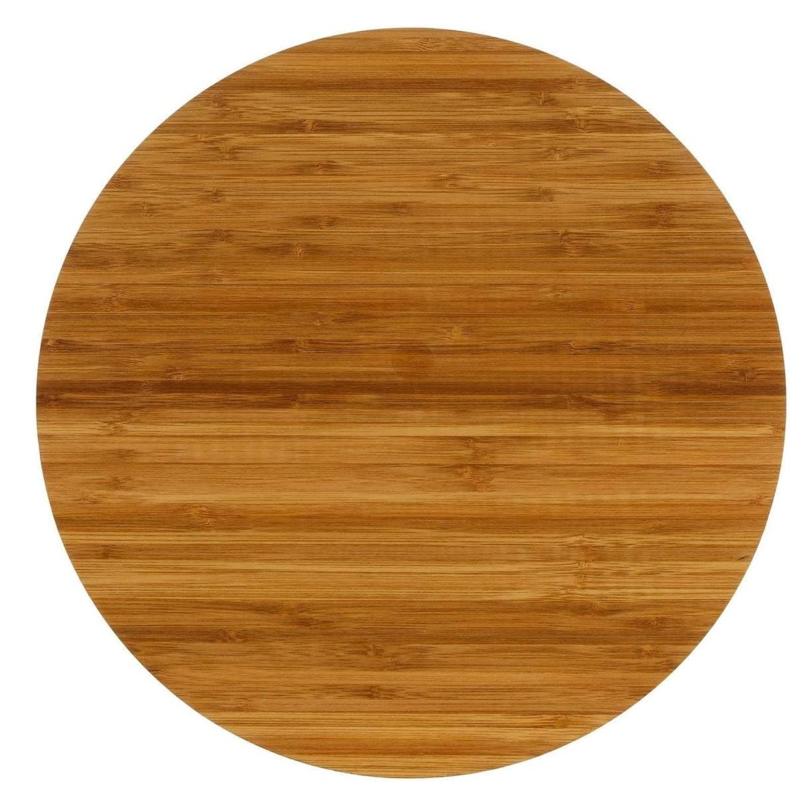 Vassoio girevole rotondo 35 cm in legno di bambù naturale