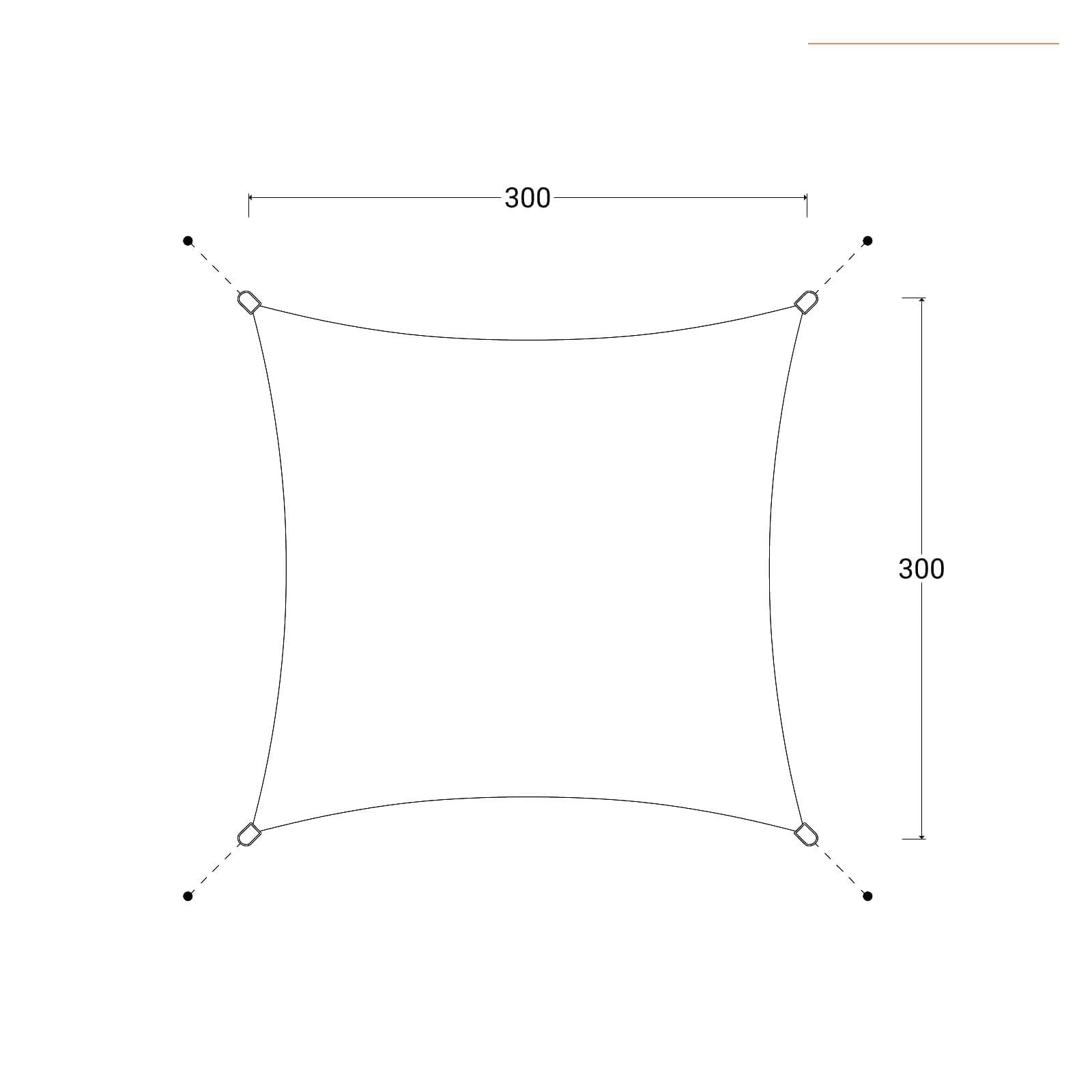 Vela da giardino quadrata 3x3 m in poliestere idrorepellente grigio 180 gr - Solaris