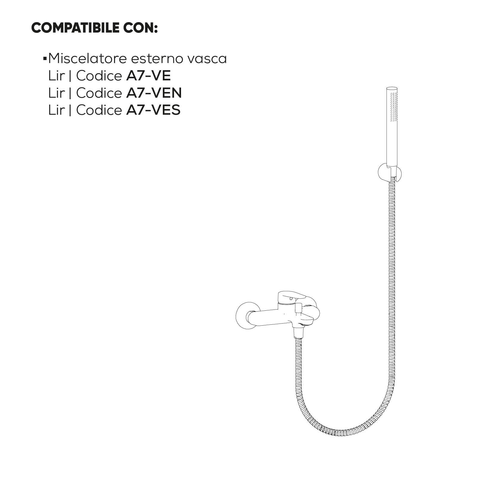 Vitone ceramico per miscelatore esterno vasca - Lir
