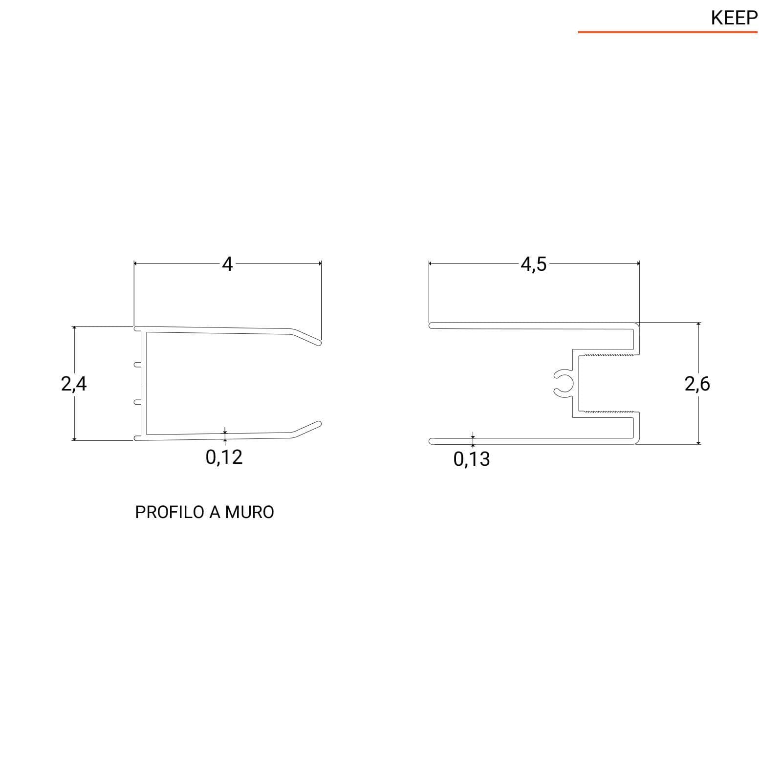 Box doccia walk-in 70x100 cm angolare con vetro trasparente e profilo cromo 200h - Keep