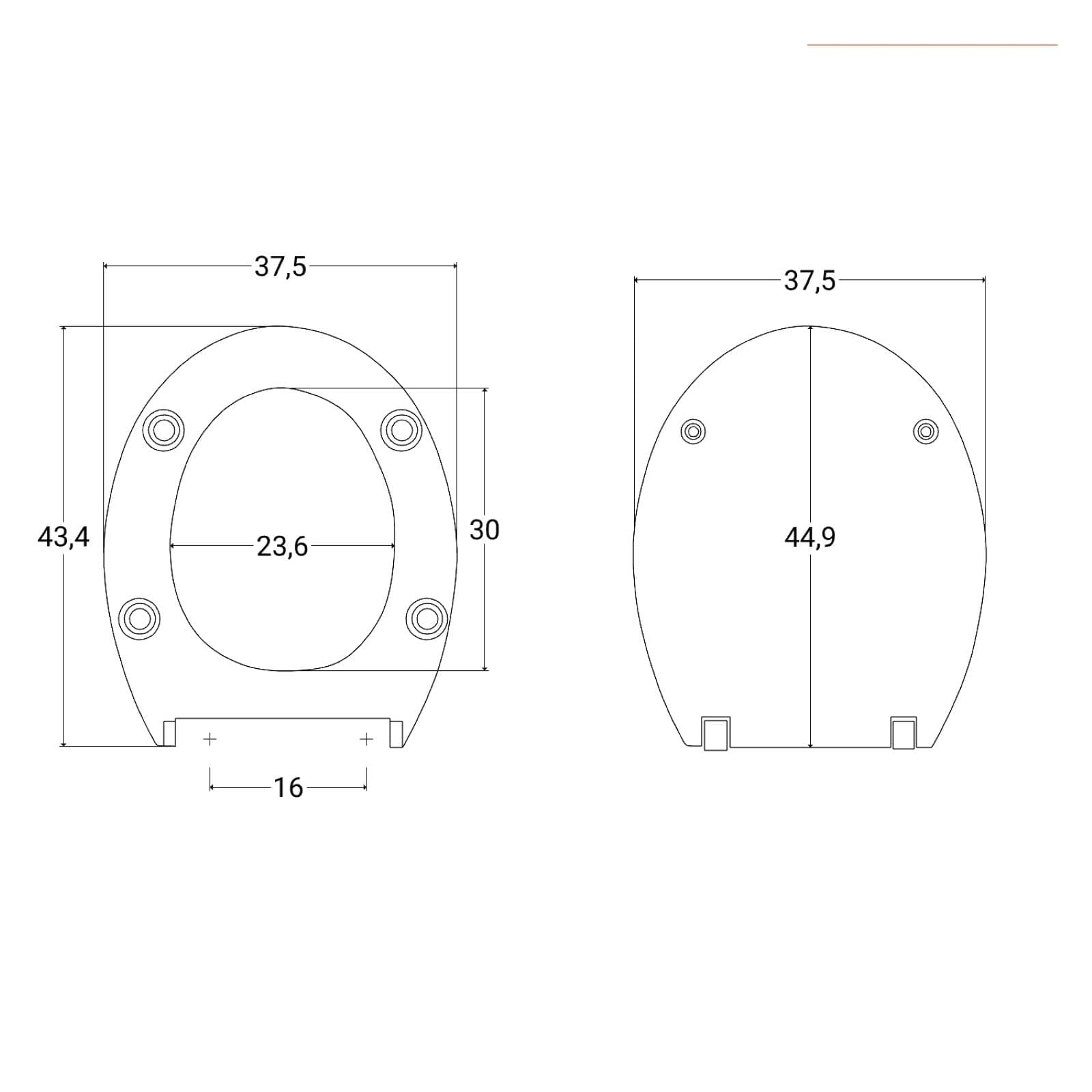 Wc monoblocco in ceramica scarico a terra con cassetta e copriwc - Shira