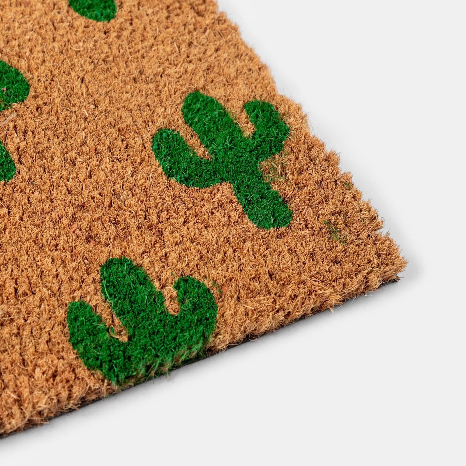 Zerbino 45x75 cm in coir con disegno palme verdi