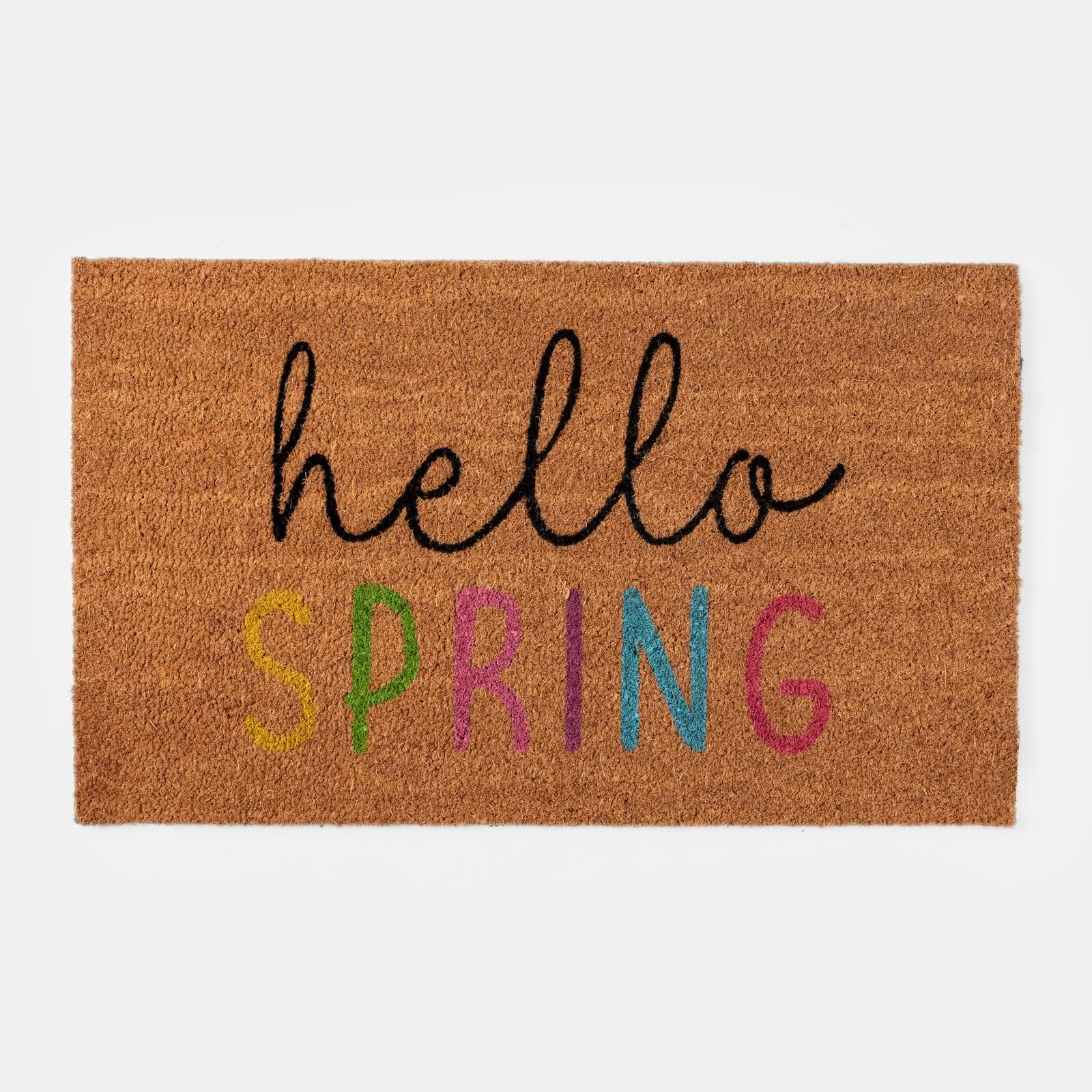Zerbino 45x75 cm in coir Hello Spring multicolor