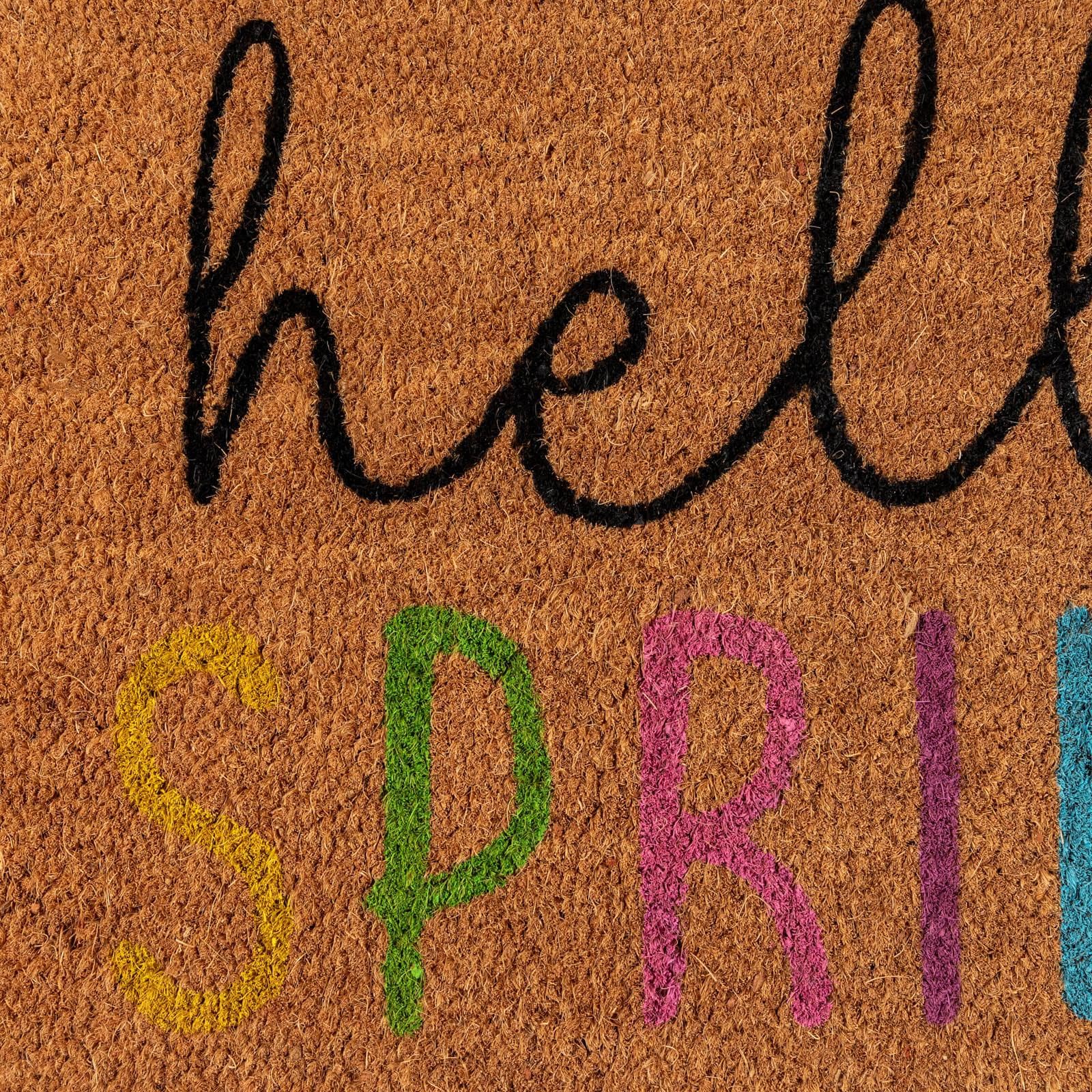 Zerbino 45x75 cm in coir Hello Spring multicolor