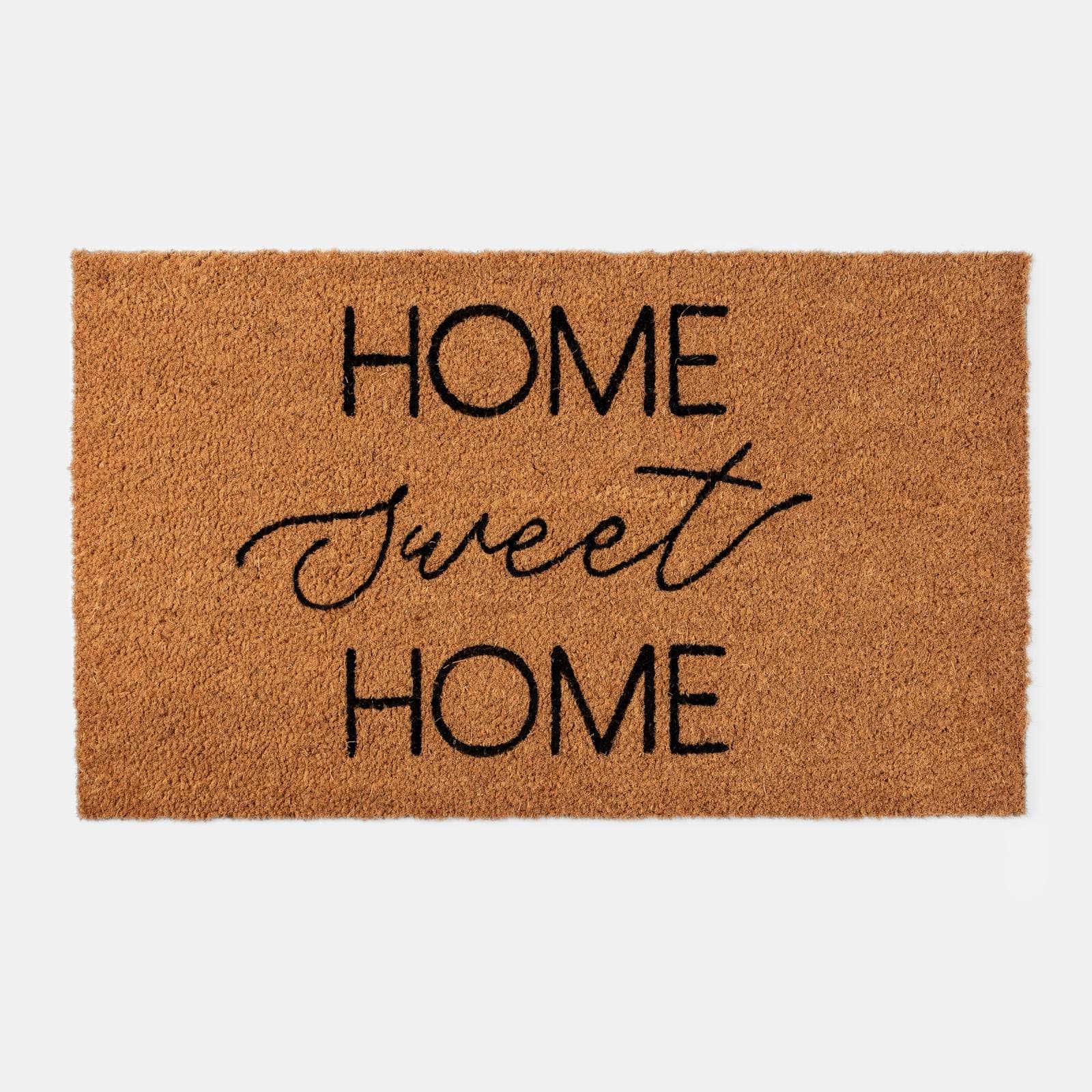 Zerbino 45x75 cm in coir Home Sweet Home scritta nera