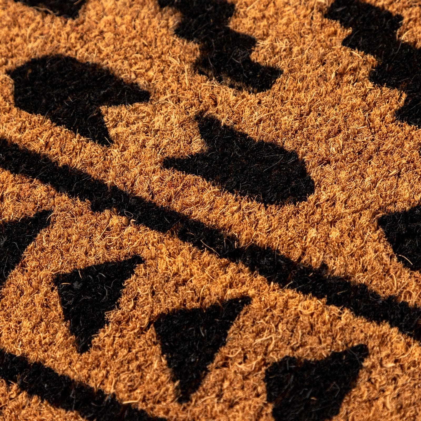Zerbino 45x75 cm in coir naturale con disegno etnico