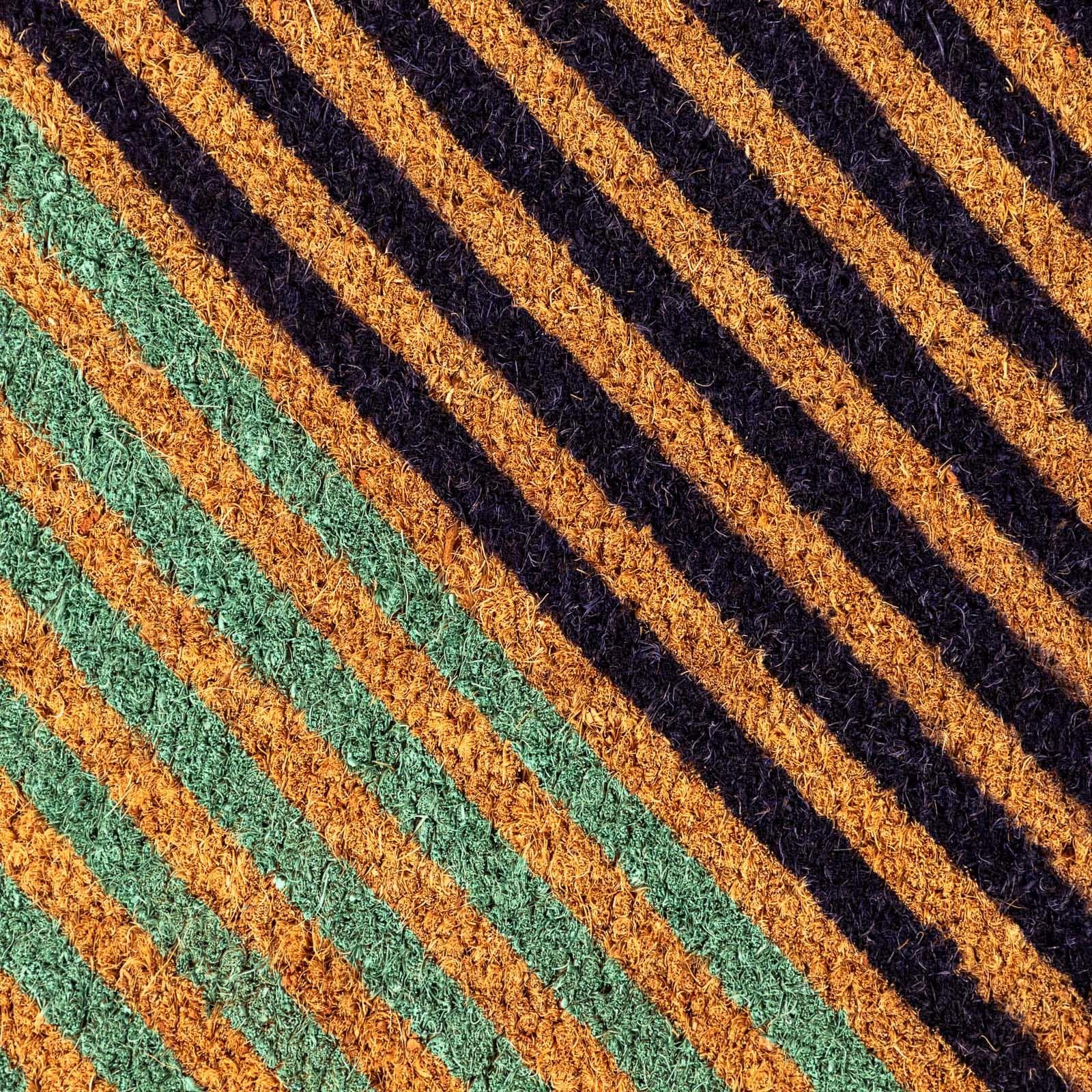 Zerbino 45x75 cm in coir naturale con disegno righe geometriche