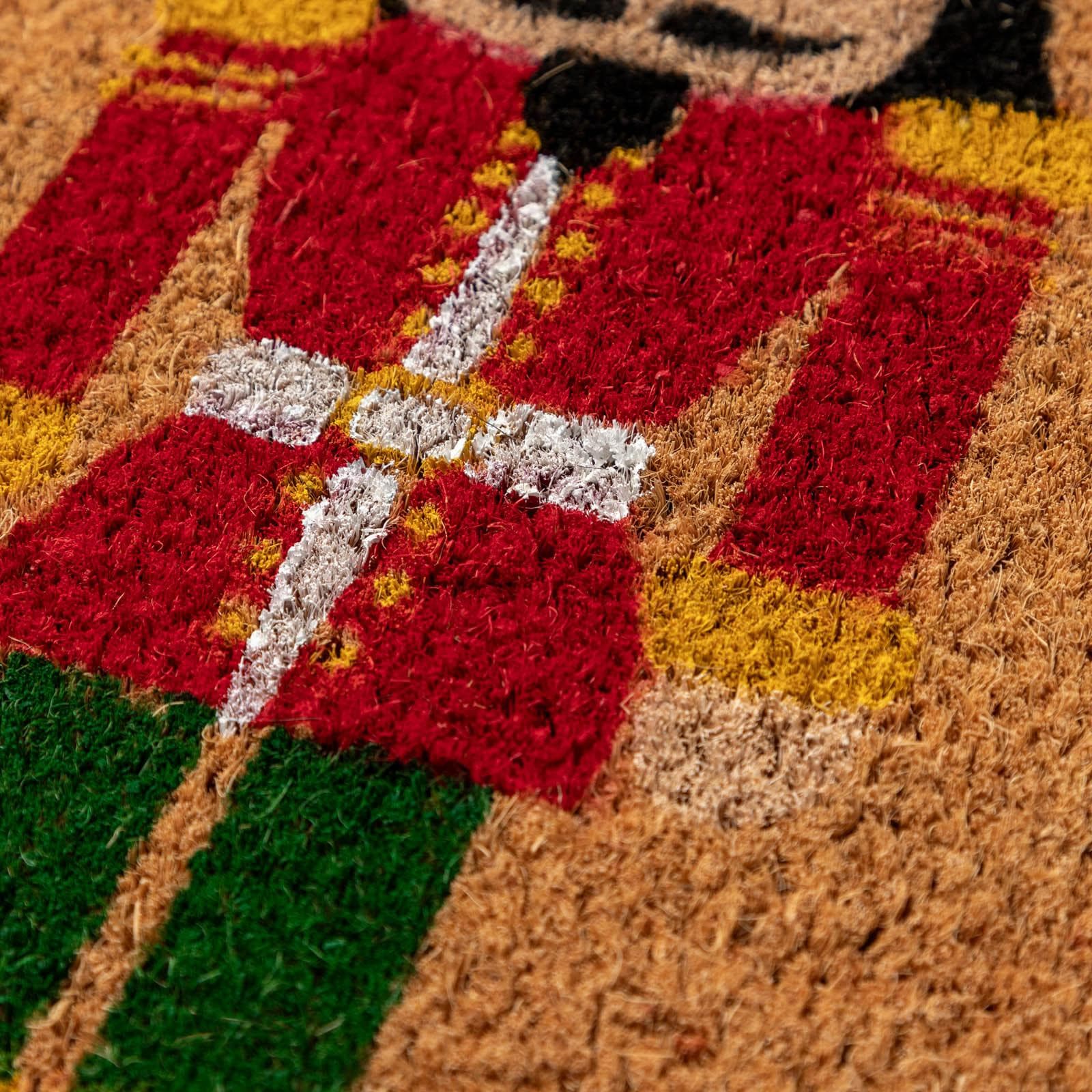 Zerbino natalizio 45x75 cm in coir con disegno schiaccianoci
