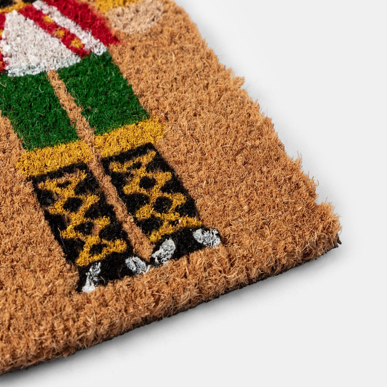Zerbino natalizio 45x75 cm in coir con disegno schiaccianoci